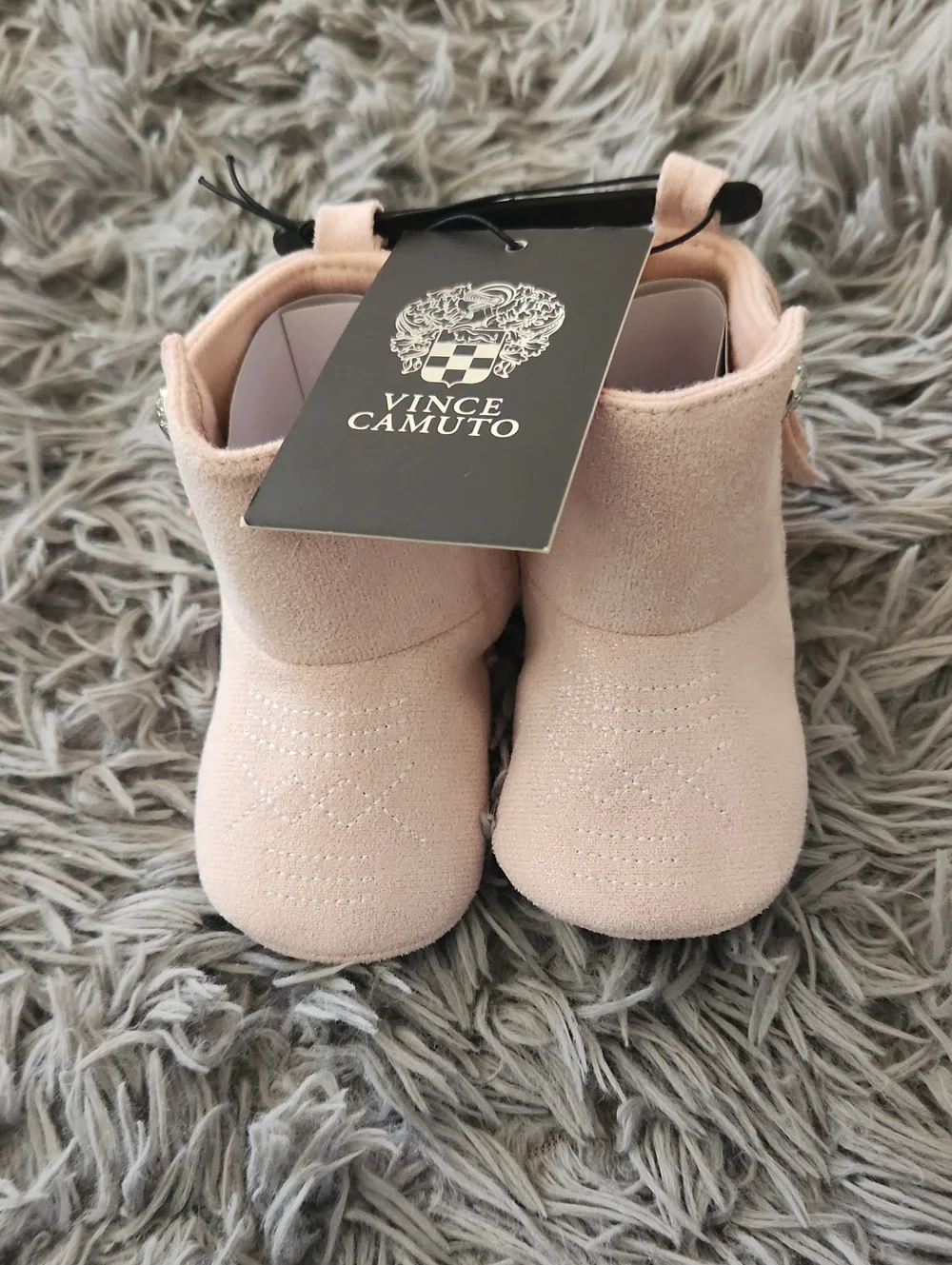 Vince Camuto Baby Walker Booties in Blush Pink Size 2